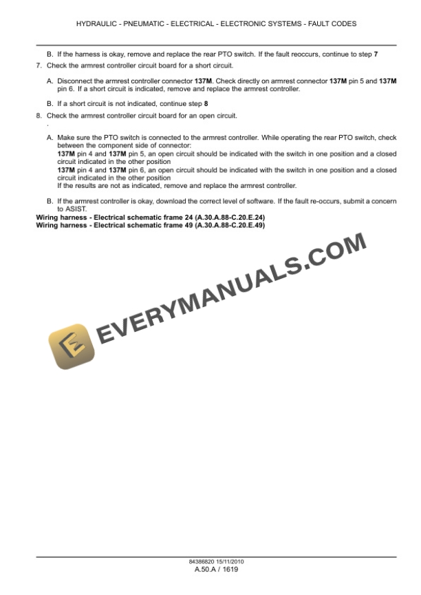 Case Magnum 180, 190, 210, 225 Tractor with CVT Transmission Service Manual 84399398-5