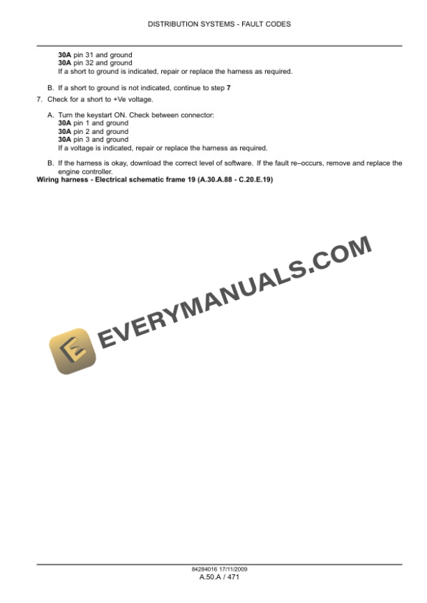 Case Magnum 180, 190, 210 Series Tractors with Powershift Transmission Service Manual 84286747-4