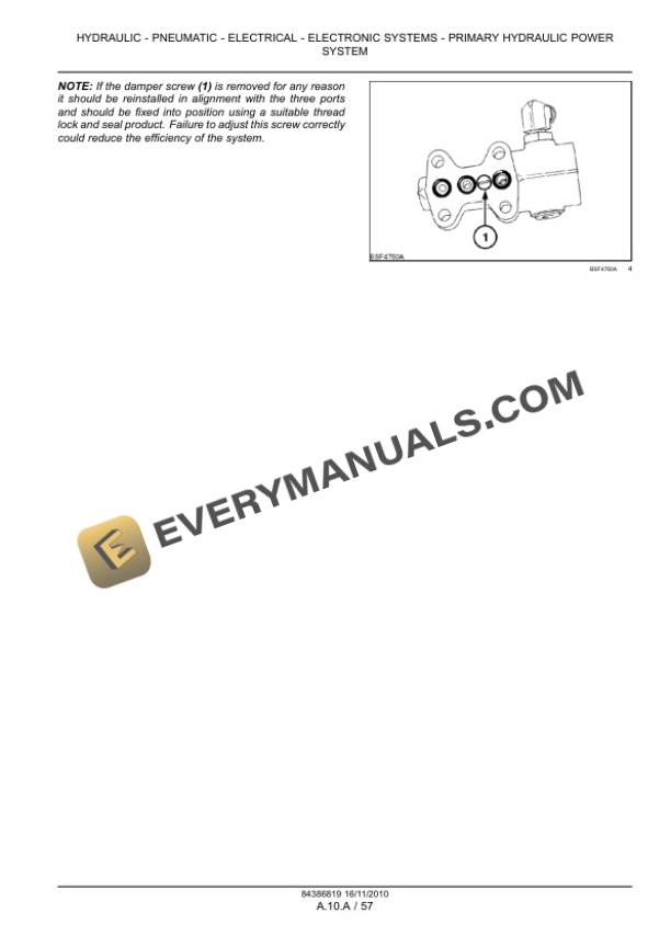 Case Magnum 180, 190, 210 Tractor with Full Powershift Transmission Service Manual 84399411-3