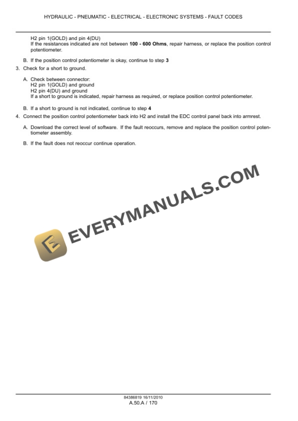 Case Magnum 180, 190, 210 Tractor with Full Powershift Transmission Service Manual 84399415-3