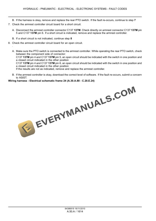 Case Magnum 180, 190, 210 Tractor with Full Powershift Transmission Service Manual 84399418-5