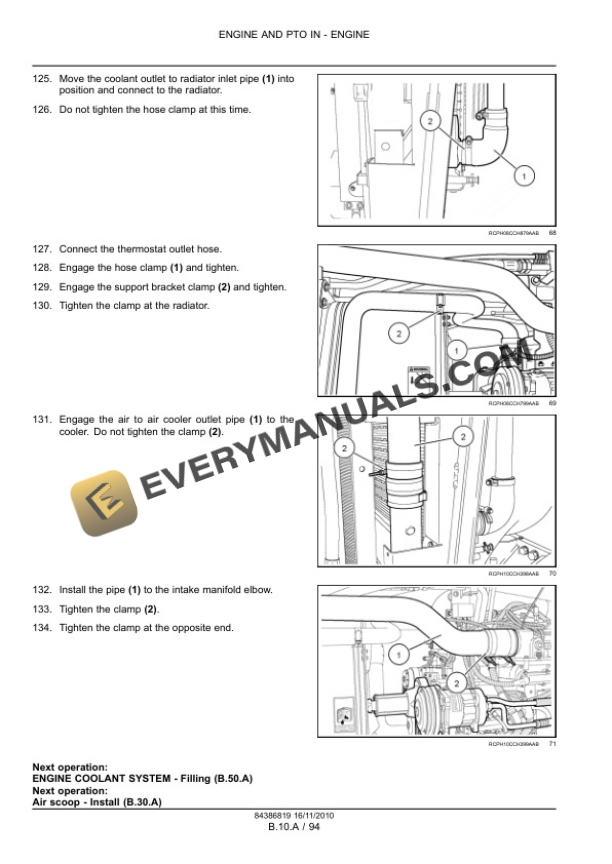 Case Magnum 180, 190, 210 Tractor with Full Powershift Transmission Service Manual 84399419-3