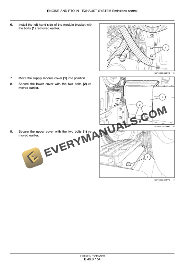 Case Magnum 180, 190, 210 Tractor with Full Powershift Transmission Service Manual 84399419-5