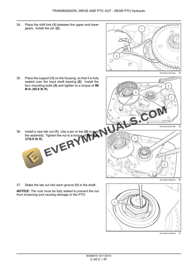 Case Magnum 180, 190, 210 Tractor with Full Powershift Transmission Service Manual 84399420-5