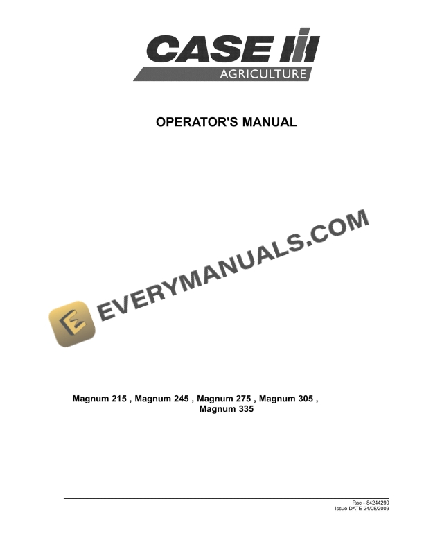 case magnum 215 245 275 305 335 series tractor operator manual 84244290 1
