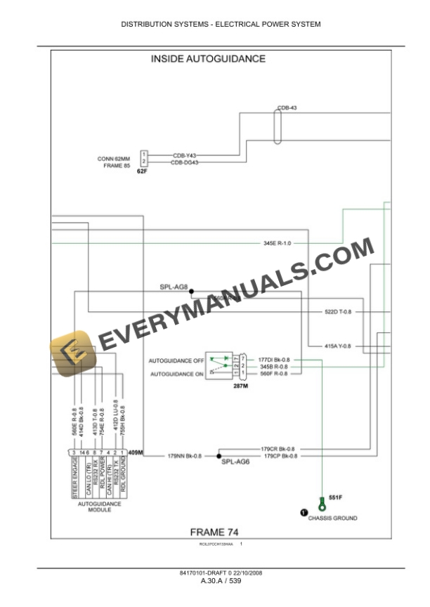Case Magnum 215, 245, 275, 305, 335 Series Tractor Service Manual 84176636-3