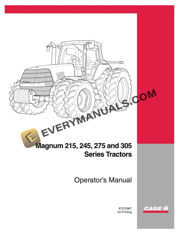 case magnum 215 245 275 305 series tractor operator manual 87572967 1