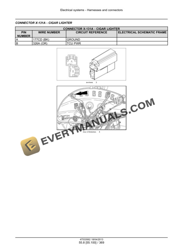 Case Magnum 235, 260, 290, 315, 340, 370 Continuously Variable Transmission (CVT) Tractor Service Manual 47538951-4