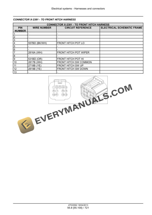 Case Magnum 235, 260, 290, 315, 340, 370 Continuously Variable Transmission (CVT) Tractor Service Manual 47538952-5