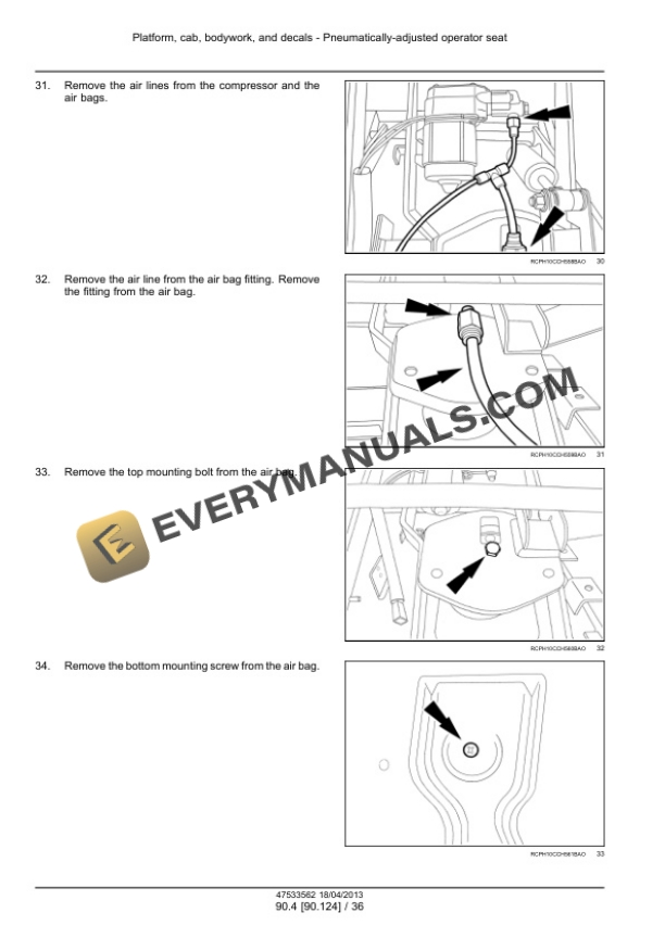 Case Magnum 235, 260, 290, 315, 340, 370 Continuously Variable Transmission (CVT) Tractor Service Manual 47538958-3