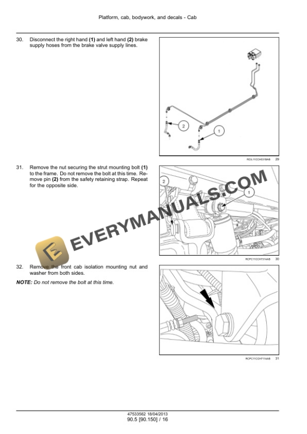 Case Magnum 235, 260, 290, 315, 340, 370 Continuously Variable Transmission (CVT) Tractor Service Manual 47538958-4