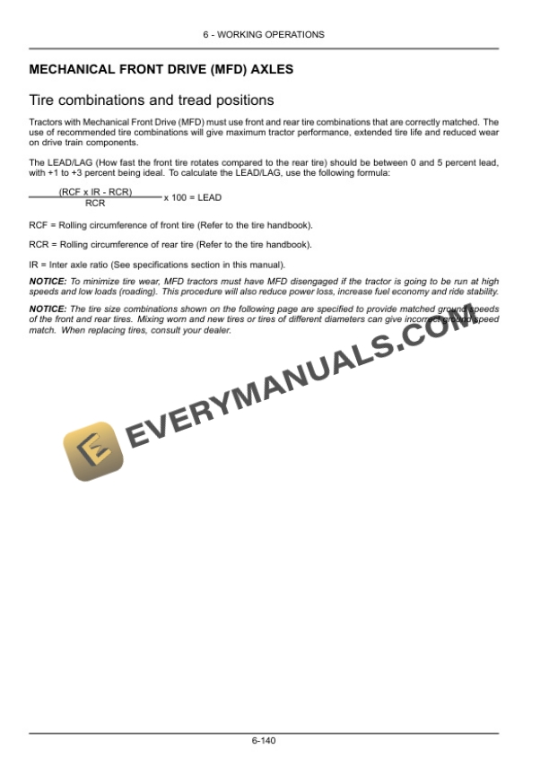 Case Magnum 235, 260, 290, 315, 340, 370 Tractor Operator Manual 47596079-4