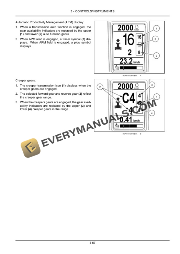 Case Magnum 235, 260, 290, 315, 340, 370 Tractor Operator Manual 47596116-2
