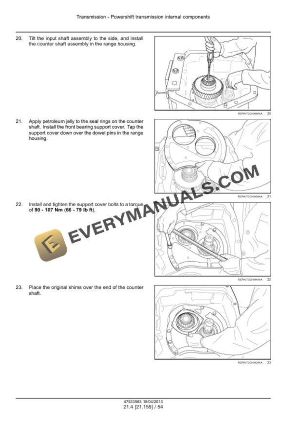 Case Magnum 235, 260, 290, 315, 340 Continuously Variable Transmission (CVT) Tractor Service Manual 47538970 PDF 5 Case Magnum 235, 260, 290, 315, 340 Continuously Variable Transmission (CVT) Tractor Service Manual 47538970 PDF - Image 3