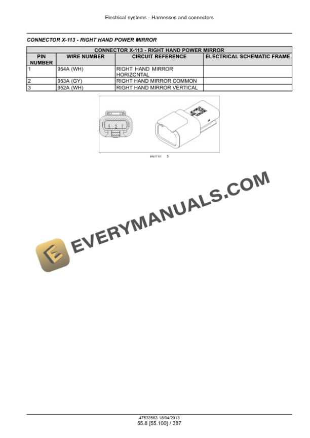 Case Magnum 235, 260, 290, 315, 340 Continuously Variable Transmission (CVT) Tractor Service Manual 47538976-4