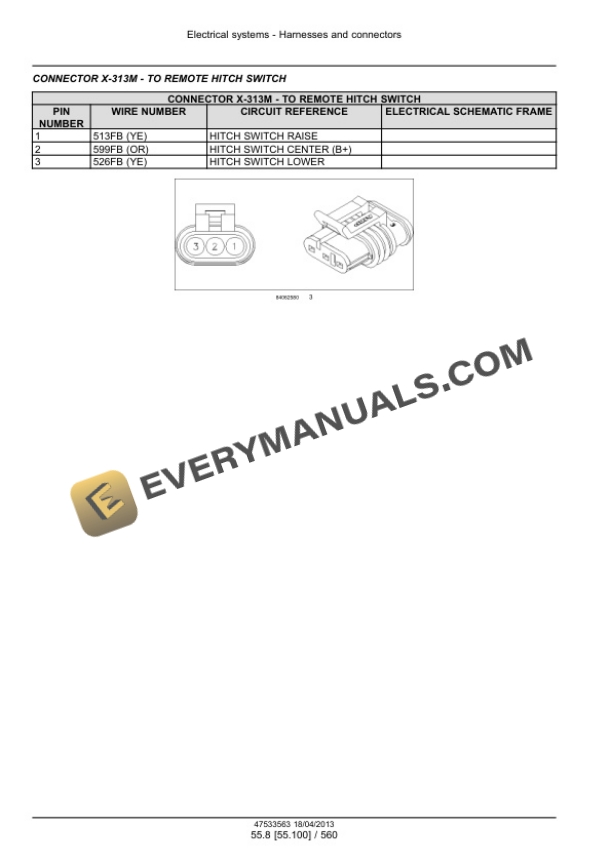 Case Magnum 235, 260, 290, 315, 340 Continuously Variable Transmission (CVT) Tractor Service Manual 47538977-2