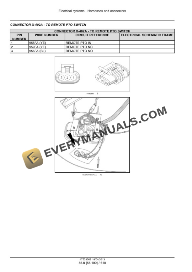 Case Magnum 235, 260, 290, 315, 340 Continuously Variable Transmission (CVT) Tractor Service Manual 47538977-3