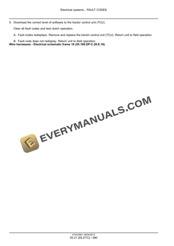 Case Magnum 235, 260, 290, 315, 340 Continuously Variable Transmission (CVT) Tractor Service Manual 47538981-2