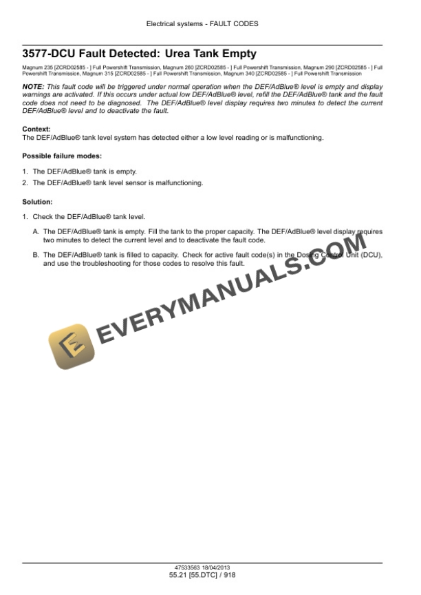 Case Magnum 235, 260, 290, 315, 340 Continuously Variable Transmission (CVT) Tractor Service Manual 47538982 PDF 4 Case Magnum 235, 260, 290, 315, 340 Continuously Variable Transmission (CVT) Tractor Service Manual 47538982-2