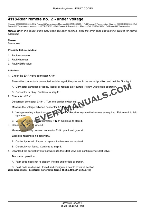 Case Magnum 235, 260, 290, 315, 340 Continuously Variable Transmission (CVT) Tractor Service Manual 47538982 PDF 5 Case Magnum 235, 260, 290, 315, 340 Continuously Variable Transmission (CVT) Tractor Service Manual 47538982-3