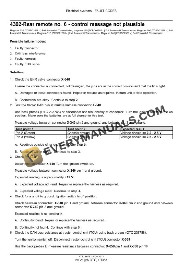Case Magnum 235, 260, 290, 315, 340 Continuously Variable Transmission (CVT) Tractor Service Manual 47538982 PDF 6 Case Magnum 235, 260, 290, 315, 340 Continuously Variable Transmission (CVT) Tractor Service Manual 47538982-4
