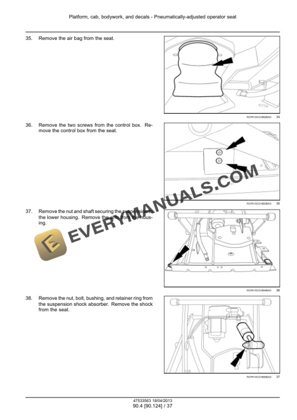 Case Magnum 235, 260, 290, 315, 340 Continuously Variable Transmission (CVT) Tractor Service Manual 47538983-3