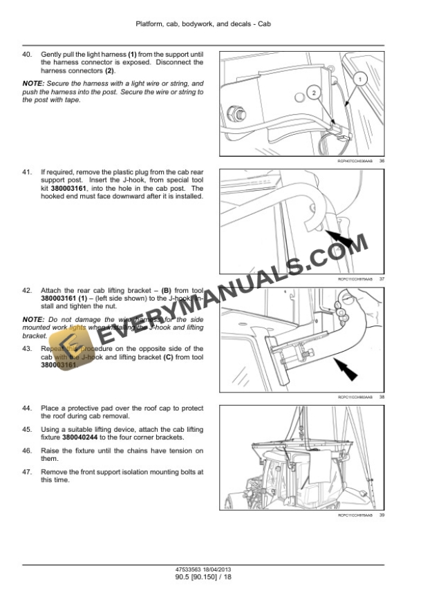 Case Magnum 235, 260, 290, 315, 340 Continuously Variable Transmission (CVT) Tractor Service Manual 47538983-4