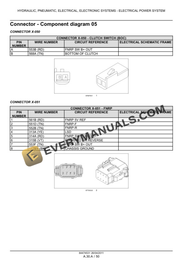 Case Magnum 235, 260, 290, 315, 340 Tractor Service Manual 84494804-2