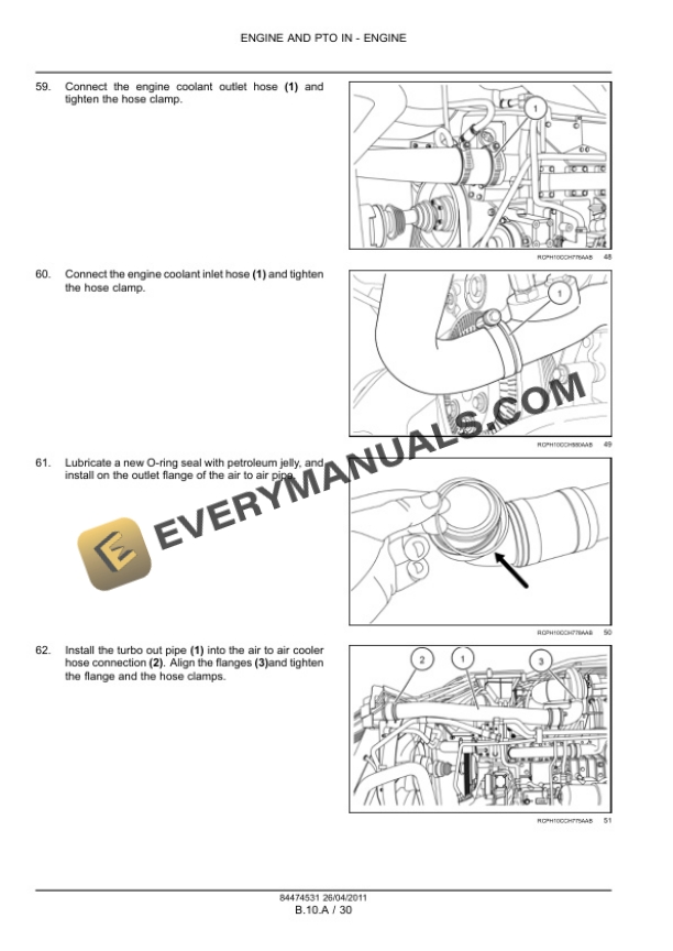 Case Magnum 235, 260, 290, 315, 340 Tractor Service Manual 84494809-2