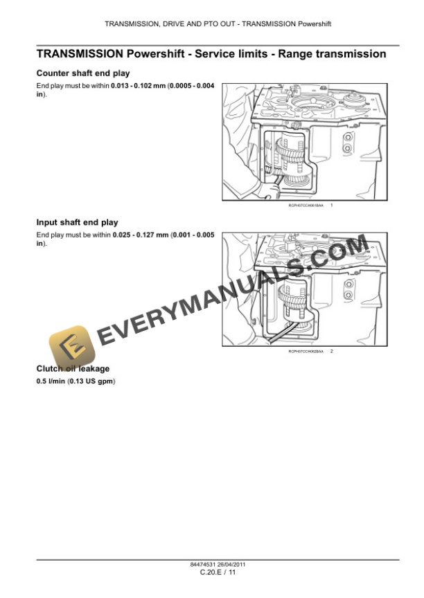 Case Magnum 235, 260, 290, 315, 340 Tractor Service Manual 84494810-2
