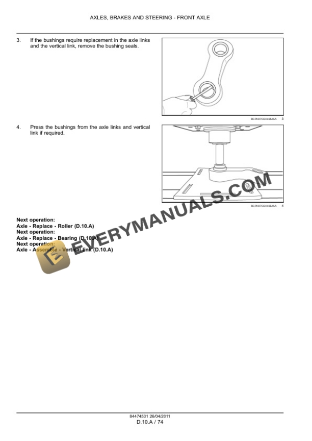Case Magnum 235, 260, 290, 315, 340 Tractor Service Manual 84494813-2