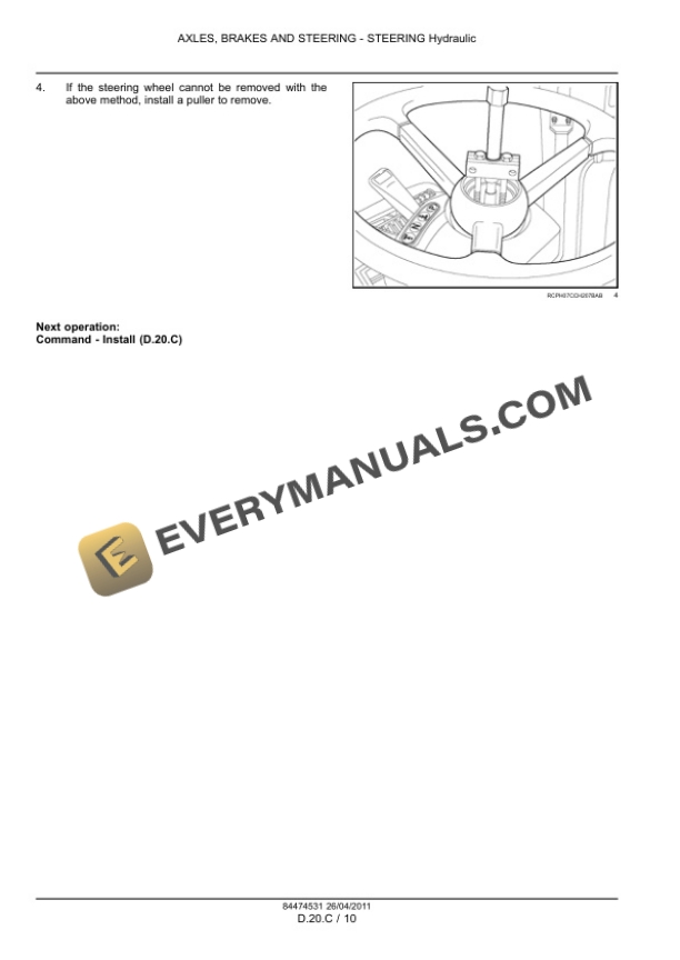 Case Magnum 235, 260, 290, 315, 340 Tractor Service Manual 84494814-2