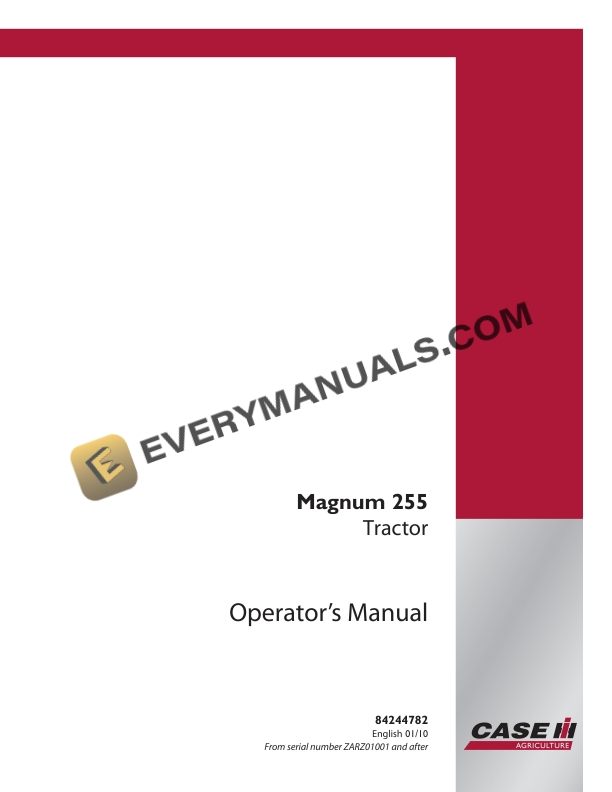 case magnum 255 tractor operator manual 84244782 1