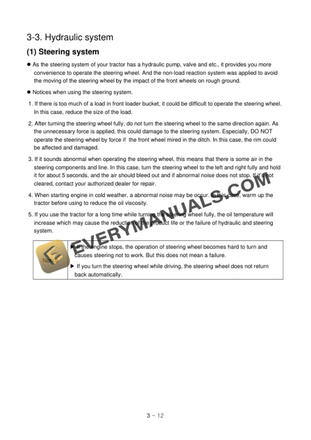 Case MAXXFARM 25, 30 Tractor Operator Manual 52105402-3