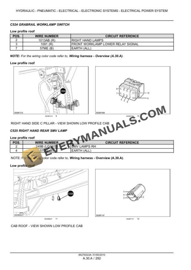 Case Maxxum 100, 110, 115, 120, 125, 130, 140 Tractor with, without Multicontroller Service Manual 84406953-5