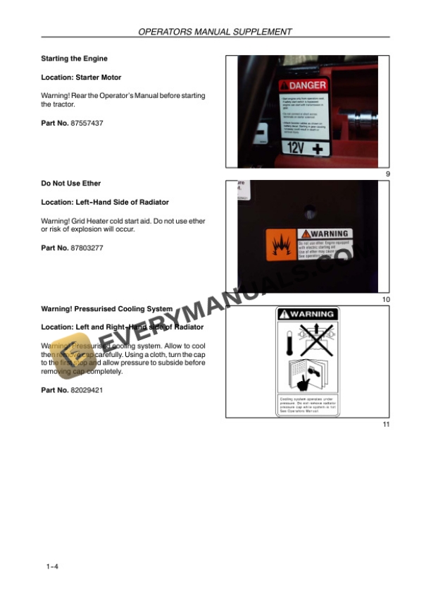 Case Maxxum 110, 115, 125 Value Tractor Operator Manual 87638722-5