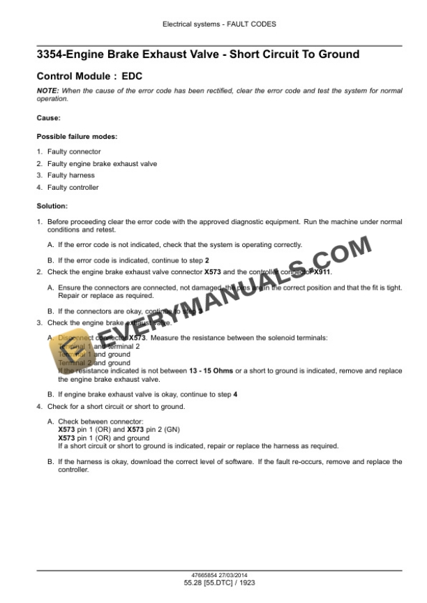 Case Maxxum 110 - 140 EP, 110 - 140 Multicontroller EP, CVT 110 Service Manual 47720795-2