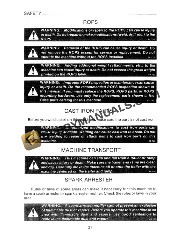 Case MC 1150E Tractor Full Tracked Operator Manual 9-13230-2
