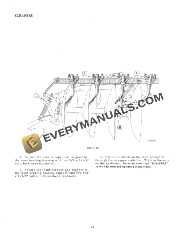 Case McCormick C-14-D Harrow-Plow Setting Up Instruction Operator Manual 1010083R1-5