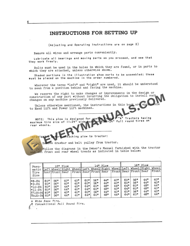 Case McCormick-Deering A-192 Farmall Tractor Plow Operator Manual 1006581R3-3