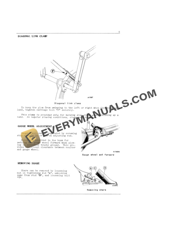 Case McCormick-Deering BN-192 Farmall Tractor Plow Owner Manual 1006670R2-3