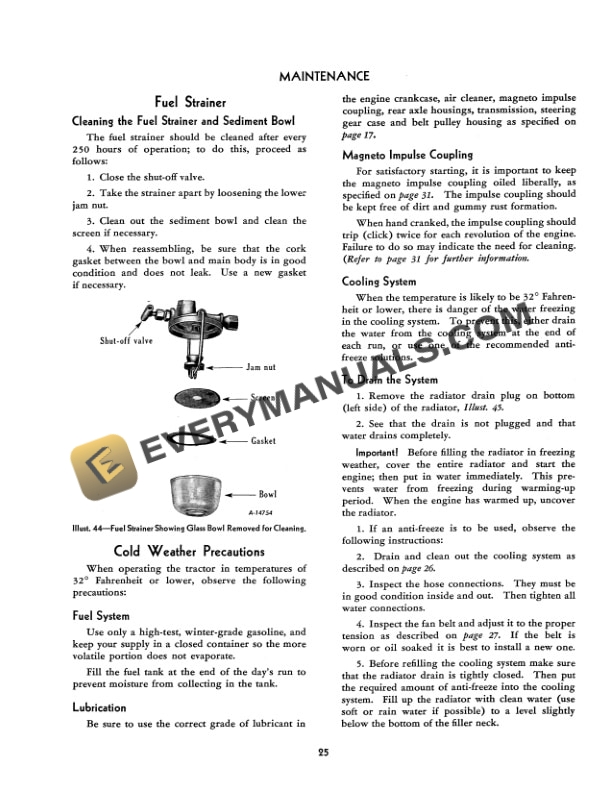 Case McCormick - Deering Farmall Cub Tractor Operator Manual 1004120R1-3