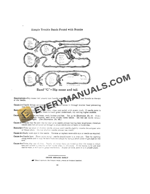 Case McCormick-Deering Tractor Binder No 4 Operator Manual MC-D 4297-4