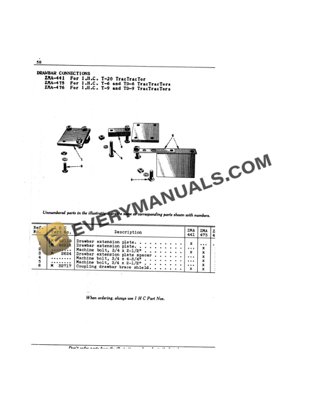 Case McCormick-Deering Tractor Mower Operator Manual MC-D 5013-5
