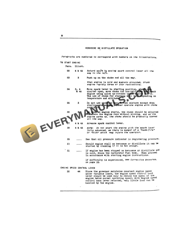 Case McCormick-Deering W-12 Tractor Operator Manual INT-5073-2