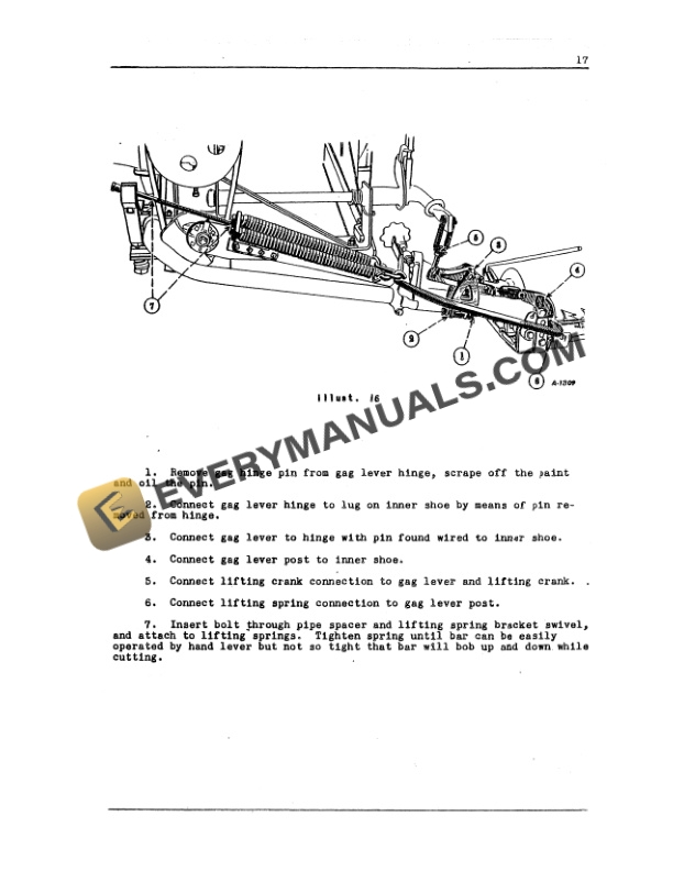 Case McCormick No 16-A, 16-B, 16-BN, 16-HM Farmall Mower Operator Manual 1005601R6-3