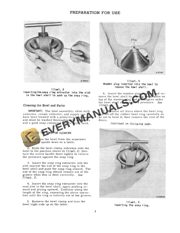 Case McCormick No 3-G Power Washing Cream Separator Operator Manual 1009826R5-3