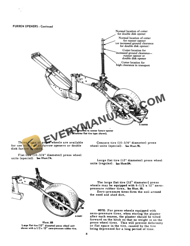 Case McCormick No 44 Tractor Cotton, Corn, Bean Planter Operator Manual 1007427R1-2
