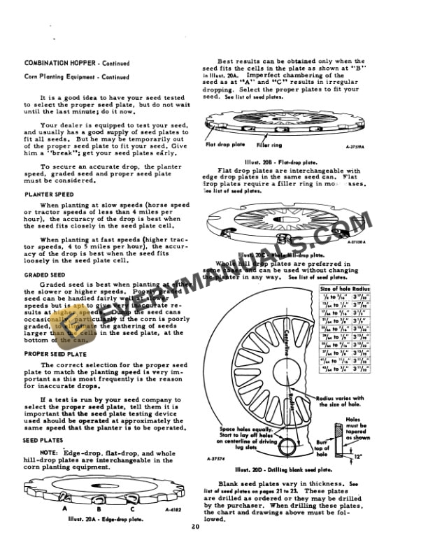 Case McCormick No 44 Tractor Cotton, Corn, Bean Planter Operator Manual 1007427R1-3