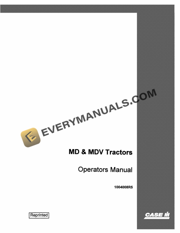 case md mdv tractor operator manual 1004008r5 1